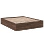 vidaXL Estructura de cama madera de ingeniería marrón roble 160x200 cm vidaXL Estructura de cama madera de ingeniería marrón roble 160x200 cm