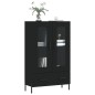 vidaXL Aparador alto madera de ingeniería negro 69,5x31x115 cm vidaXL Aparador alto madera de ingeniería negro 69,5x31x115 cm