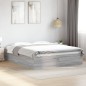 vidaXL Estructura de cama madera de ingeniería gris Sonoma 150x200 cm