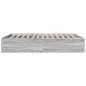 vidaXL Estructura de cama madera de ingeniería gris Sonoma 150x200 cm