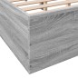 vidaXL Estructura de cama madera de ingeniería gris Sonoma 150x200 cm
