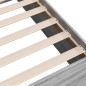 vidaXL Estructura de cama madera de ingeniería gris Sonoma 150x200 cm