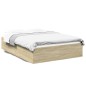 vidaXL Estructura de cama madera de ingeniería roble Sonoma 120x190 cm vidaXL Estructura de cama madera de ingeniería roble Sonoma 120x190 cm