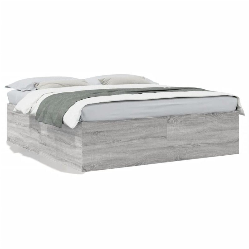 vidaXL Estructura de cama madera de ingeniería gris Sonoma 180x200 cm vidaXL Estructura de cama madera de ingeniería gris Sonoma 180x200 cm