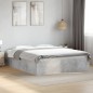 vidaXL Estructura de cama madera de ingeniería gris hormigón 150x200cm vidaXL Estructura de cama madera de ingeniería gris hormigón 150x200cm