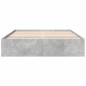 vidaXL Estructura de cama madera de ingeniería gris hormigón 150x200cm vidaXL Estructura de cama madera de ingeniería gris hormigón 150x200cm