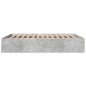vidaXL Estructura de cama madera de ingeniería gris hormigón 150x200cm vidaXL Estructura de cama madera de ingeniería gris hormigón 150x200cm