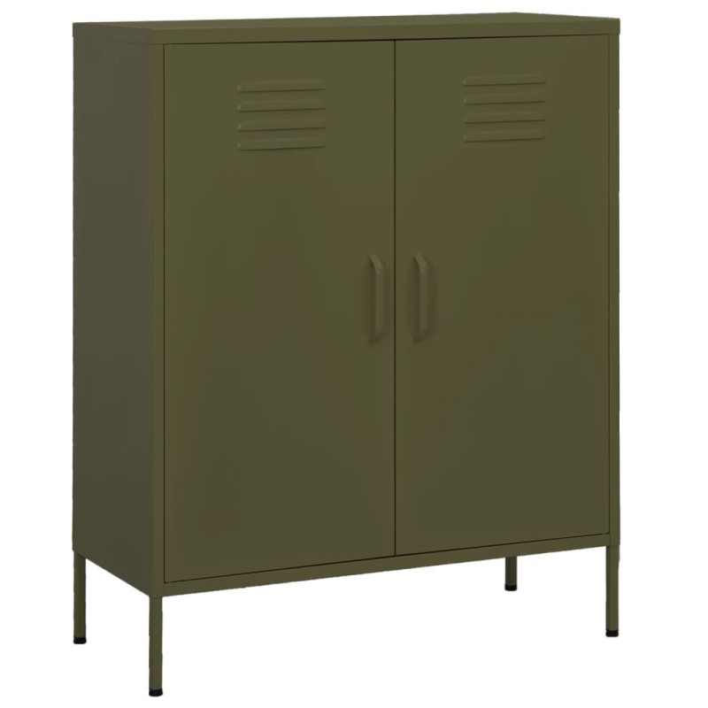 vidaXL Armario de almacenamiento acero verde oliva 80x35x101,5 cm vidaXL Armario de almacenamiento acero verde oliva 80x35x101,5 cm