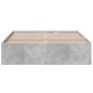 vidaXL Estructura de cama madera de ingeniería gris hormigón 140x190cm vidaXL Estructura de cama madera de ingeniería gris hormigón 140x190cm