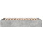 vidaXL Estructura de cama madera de ingeniería gris hormigón 140x190cm vidaXL Estructura de cama madera de ingeniería gris hormigón 140x190cm