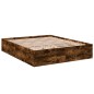 vidaXL Estructura de cama madera de ingeniería roble ahumado 160x200cm vidaXL Estructura de cama madera de ingeniería roble ahumado 160x200cm