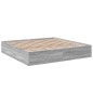 vidaXL Estructura de cama madera de ingeniería gris Sonoma 180x200 cm