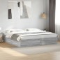 vidaXL Estructura de cama madera de ingeniería gris Sonoma 180x200 cm