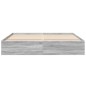 vidaXL Estructura de cama madera de ingeniería gris Sonoma 180x200 cm