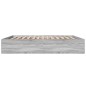 vidaXL Estructura de cama madera de ingeniería gris Sonoma 180x200 cm
