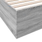 vidaXL Estructura de cama madera de ingeniería gris Sonoma 180x200 cm