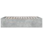 vidaXL Estructura de cama madera de ingeniería gris hormigón 140x200cm