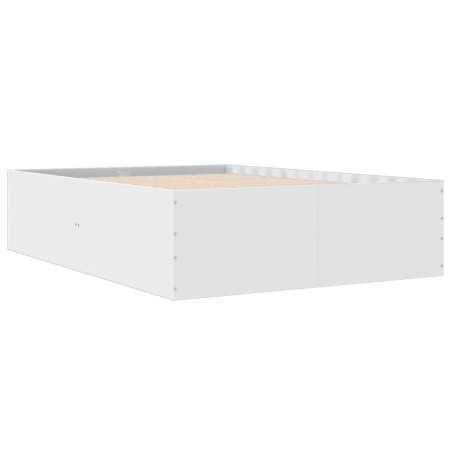 vidaXL Estructura de cama madera de ingeniería blanca 120x200 cm