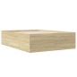 vidaXL Estructura de cama madera de ingeniería roble Sonoma 140x190 cm vidaXL Estructura de cama madera de ingeniería roble Sonoma 140x190 cm