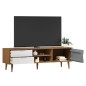 vidaXL Mueble de TV MOLDE madera maciza de pino marrón 158x40x49 cm
