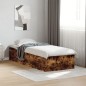 vidaXL Estructura de cama madera de ingeniería roble ahumado 90x190 cm