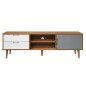 vidaXL Mueble de TV MOLDE madera maciza de pino marrón 158x40x49 cm