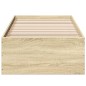 vidaXL Estructura de cama madera de ingeniería roble Sonoma 90x190 cm vidaXL Estructura de cama madera de ingeniería roble Sonoma 90x190 cm