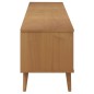 vidaXL Mueble de TV MOLDE madera maciza de pino marrón 158x40x49 cm