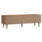 vidaXL Mueble de TV MOLDE madera maciza de pino marrón 158x40x49 cm