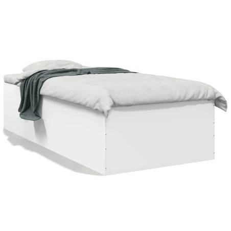 vidaXL Estructura de cama madera de ingeniería blanca 90x190 cm