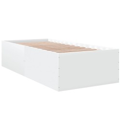 vidaXL Estructura de cama madera de ingeniería blanca 90x190 cm