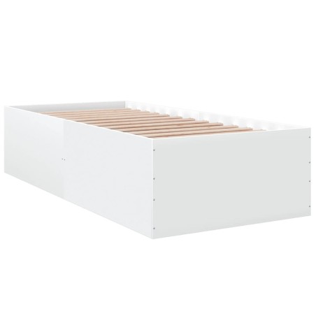 vidaXL Estructura de cama madera de ingeniería blanca 90x190 cm
