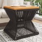 vidaXL Mesa de centro base de alambre madera acacia negro 38x38x38 cm vidaXL Mesa de centro base de alambre madera acacia negro 38x38x38 cm