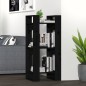 vidaXL Estantería/divisor de espacios madera pino negro 41x35x91 cm