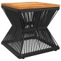 vidaXL Mesa de centro base de alambre madera acacia negro 38x38x38 cm vidaXL Mesa de centro base de alambre madera acacia negro 38x38x38 cm