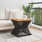vidaXL Mesa de centro base de alambre madera acacia negro 38x38x38 cm vidaXL Mesa de centro base de alambre madera acacia negro 38x38x38 cm