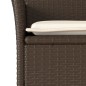 vidaXL Set comedor jardín 5 pzas cojines ratán sintético vidrio marrón vidaXL Set comedor jardín 5 pzas cojines ratán sintético vidrio marrón