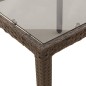 vidaXL Set comedor jardín 5 pzas cojines ratán sintético vidrio marrón vidaXL Set comedor jardín 5 pzas cojines ratán sintético vidrio marrón