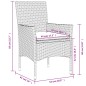 vidaXL Set comedor jardín 5 pzas cojines ratán sintético vidrio marrón vidaXL Set comedor jardín 5 pzas cojines ratán sintético vidrio marrón
