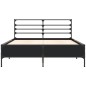 vidaXL Estructura de cama madera de ingeniería y metal negro 120x200cm vidaXL Estructura de cama madera de ingeniería y metal negro 120x200cm
