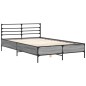 vidaXL Estructura cama madera ingeniería metal gris Sonoma 120x200 cm vidaXL Estructura cama madera ingeniería metal gris Sonoma 120x200 cm