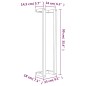 vidaXL Toallero de madera maciza de pino 23x18x90 cm vidaXL Toallero de madera maciza de pino 23x18x90 cm