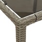 vidaXL Set comedor jardín 3 pzas y cojines ratán PE vidrio gris claro