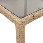 vidaXL Set comedor jardín 7 pzas cojines ratán sintético vidrio beige