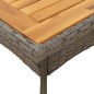 vidaXL Set de comedor jardín 3 pzas con cojines ratán PE acacia gris vidaXL Set de comedor jardín 3 pzas con cojines ratán PE acacia gris