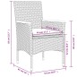 vidaXL Set de comedor jardín 5 pzas con cojines ratán PE acacia negro