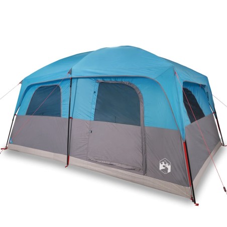 vidaXL Tienda de campaña familiar para 10 personas impermeable azul