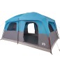 vidaXL Tienda de campaña familiar para 10 personas impermeable azul
