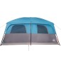vidaXL Tienda de campaña familiar para 10 personas impermeable azul