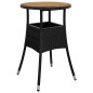 vidaXL Set de comedor jardín 5 pzas con cojines ratán PE acacia negro vidaXL Set de comedor jardín 5 pzas con cojines ratán PE acacia negro